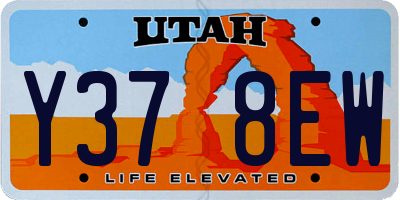 UT license plate Y378EW