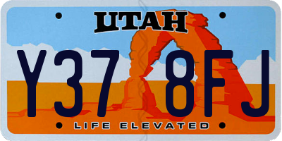 UT license plate Y378FJ