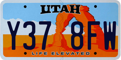 UT license plate Y378FW