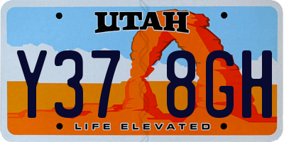 UT license plate Y378GH