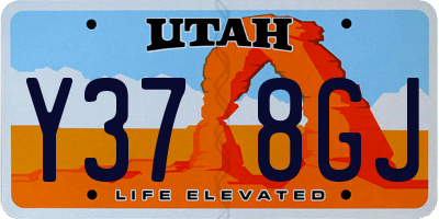 UT license plate Y378GJ