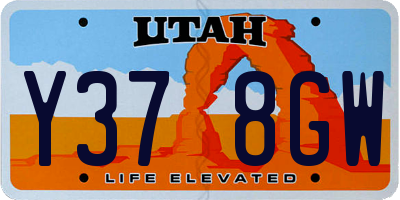 UT license plate Y378GW