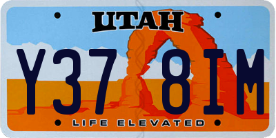 UT license plate Y378IM