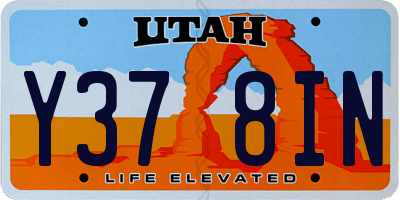 UT license plate Y378IN