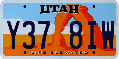 UT license plate Y378IW