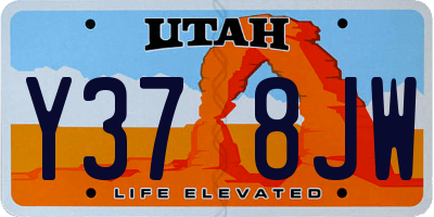 UT license plate Y378JW