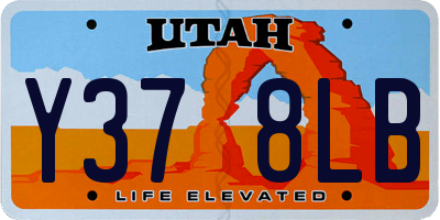 UT license plate Y378LB