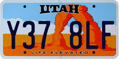 UT license plate Y378LF