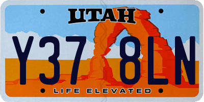 UT license plate Y378LN