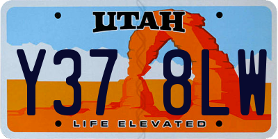 UT license plate Y378LW