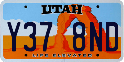 UT license plate Y378ND