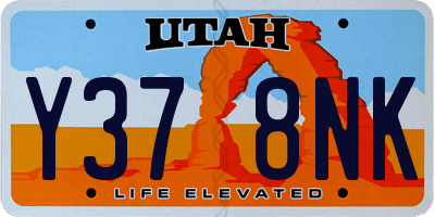 UT license plate Y378NK