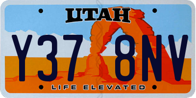 UT license plate Y378NV