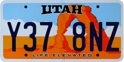 UT license plate Y378NZ