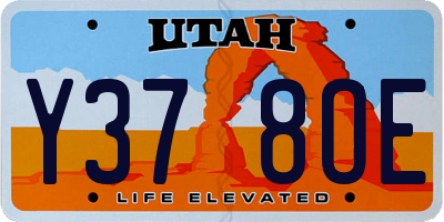UT license plate Y378OE