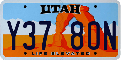 UT license plate Y378ON