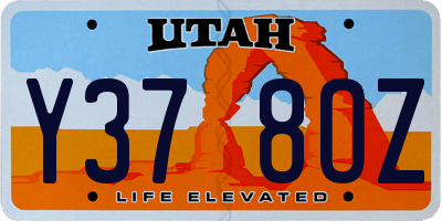 UT license plate Y378OZ
