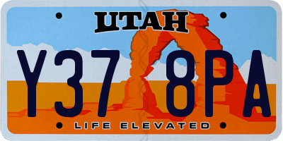 UT license plate Y378PA