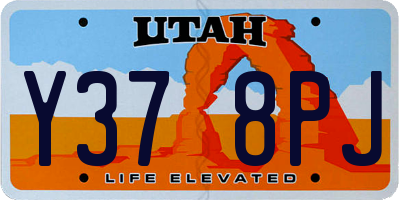 UT license plate Y378PJ