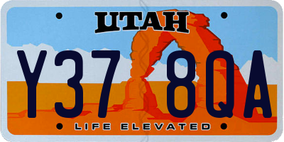 UT license plate Y378QA