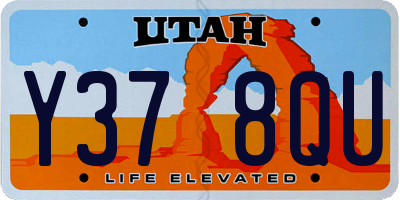 UT license plate Y378QU