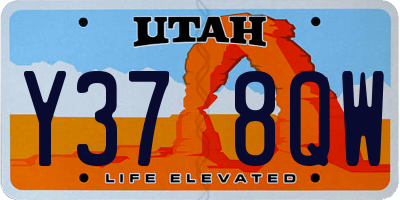 UT license plate Y378QW