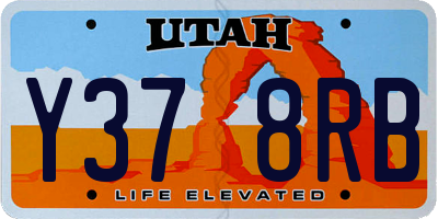 UT license plate Y378RB