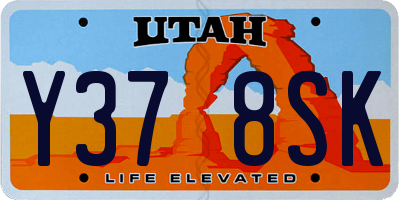 UT license plate Y378SK