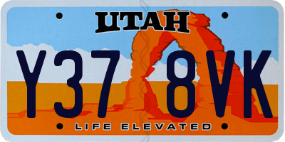 UT license plate Y378VK