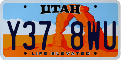 UT license plate Y378WU