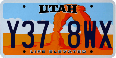 UT license plate Y378WX