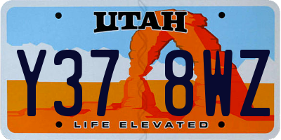UT license plate Y378WZ