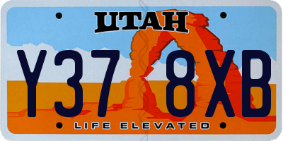 UT license plate Y378XB