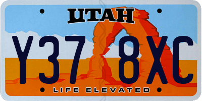 UT license plate Y378XC