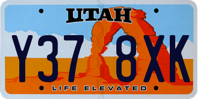UT license plate Y378XK