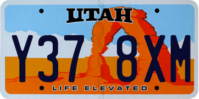 UT license plate Y378XM