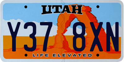 UT license plate Y378XN