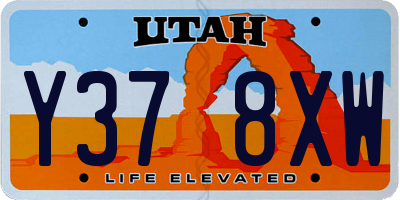 UT license plate Y378XW