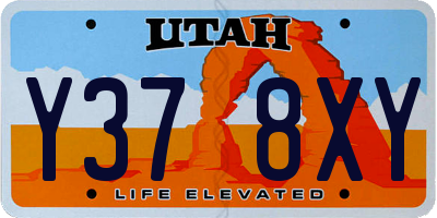 UT license plate Y378XY