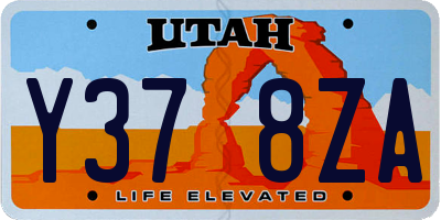 UT license plate Y378ZA