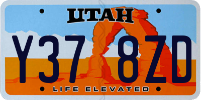 UT license plate Y378ZD