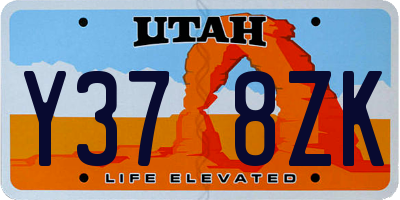 UT license plate Y378ZK