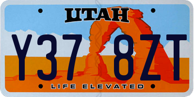 UT license plate Y378ZT