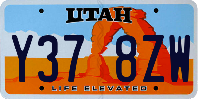 UT license plate Y378ZW