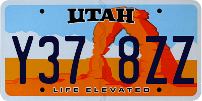 UT license plate Y378ZZ