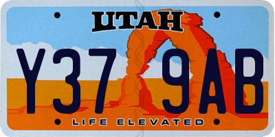 UT license plate Y379AB