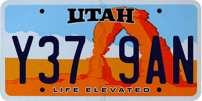 UT license plate Y379AN