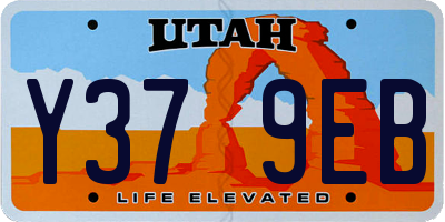 UT license plate Y379EB