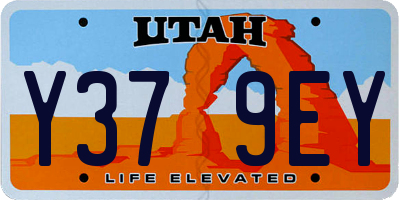 UT license plate Y379EY