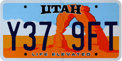 UT license plate Y379FT